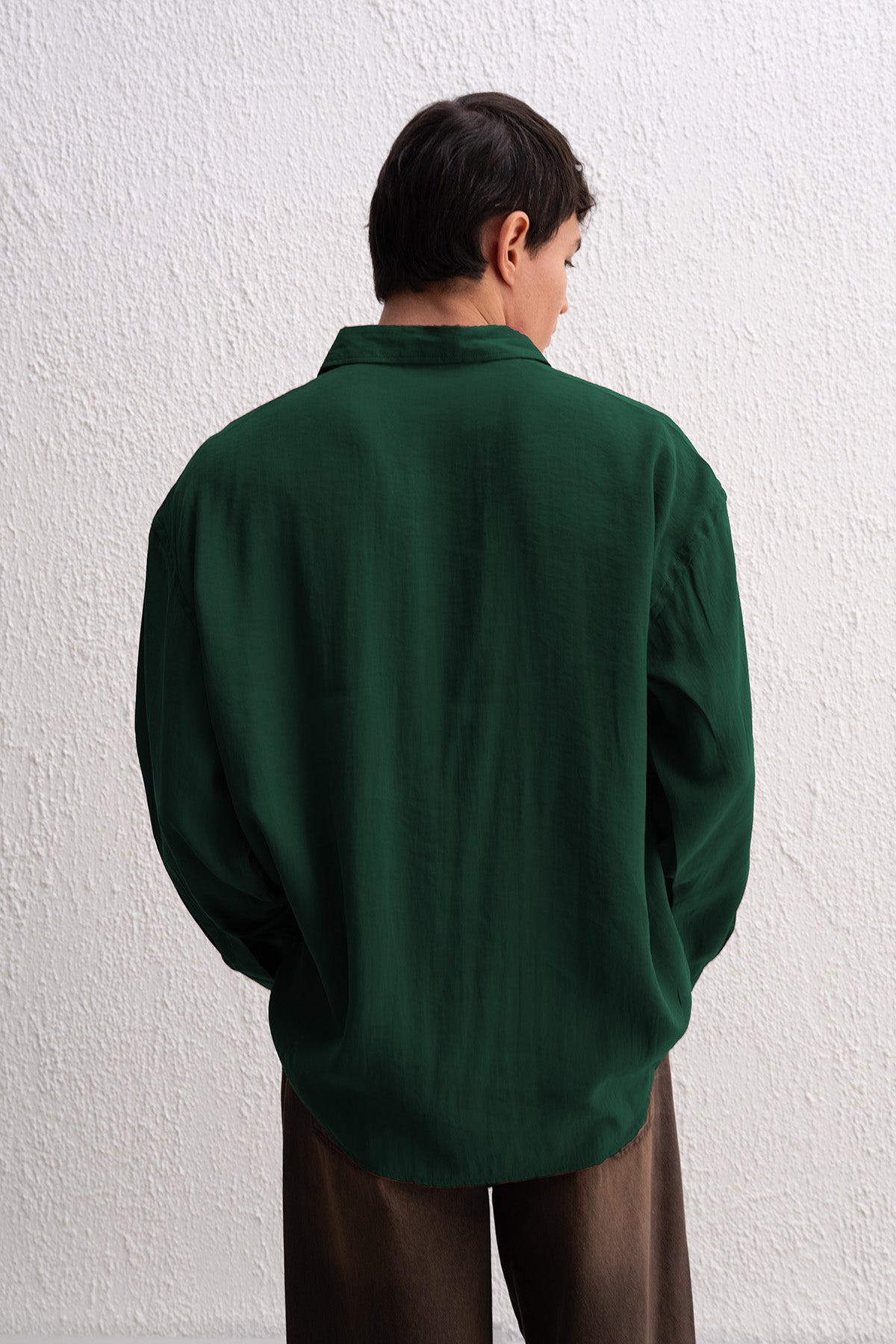 OVERSIZE MODAL YEŞİL GÖMLEK - YEŞİL M