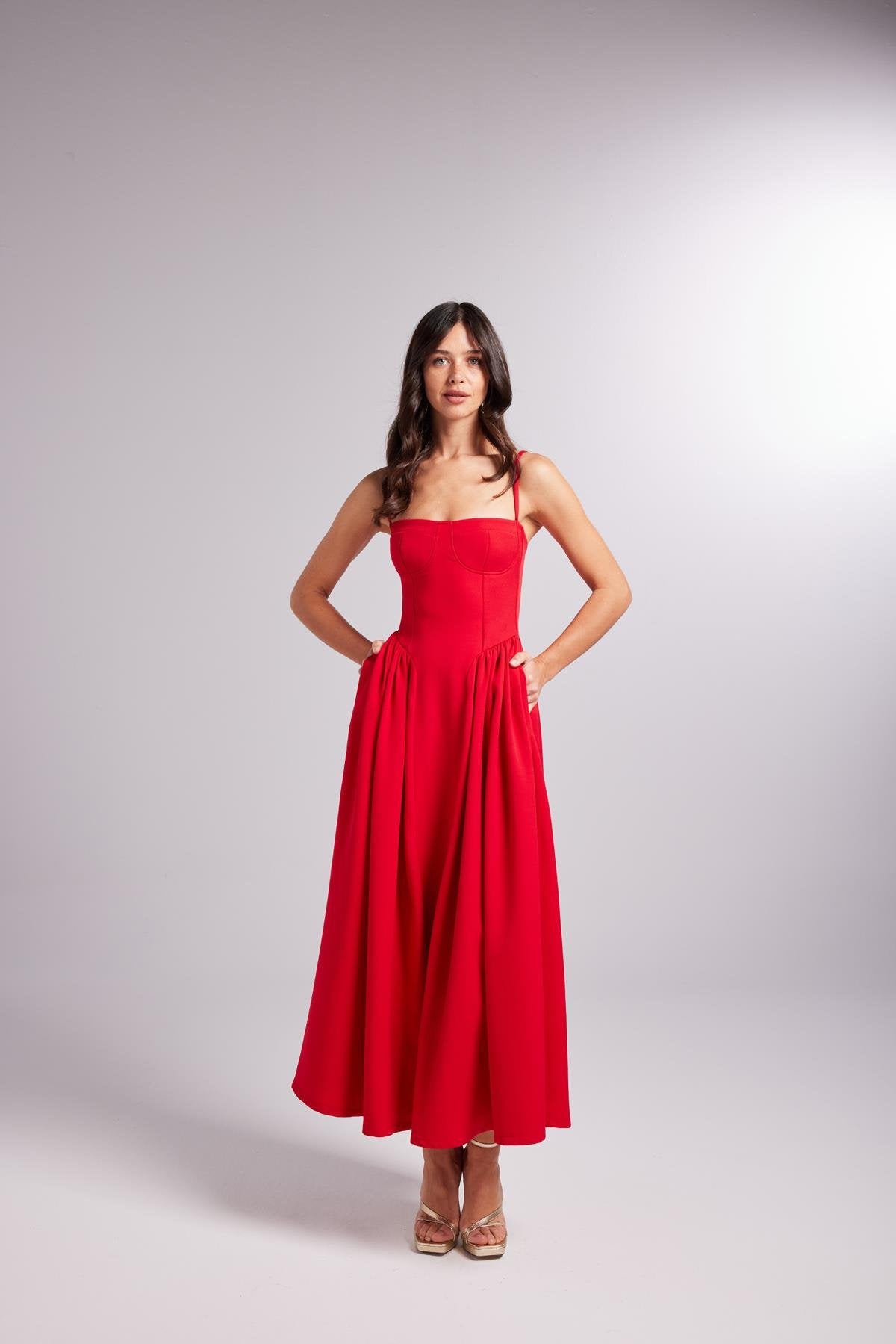 Bridged Elbise Kırmızı