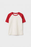 Ekru-Fiesta Standart Fit Reglan Kollu Kız Çocuk T-Shirt - 75180