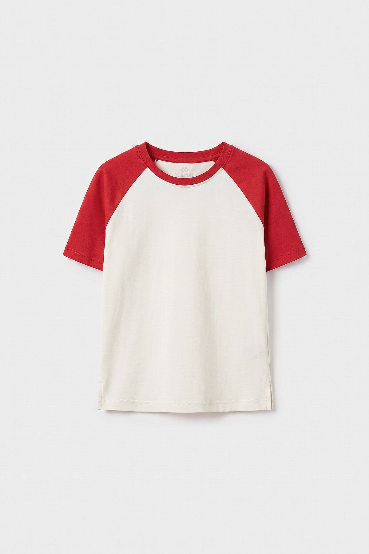 Ekru-Fiesta Standart Fit Reglan Kollu Kız Çocuk T-Shirt - 75180