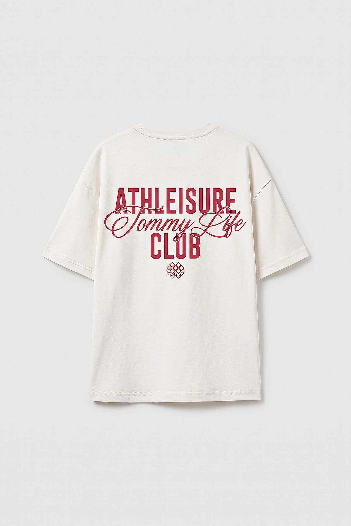 Ekru Oversize Kısa Kollu Baskılı Kız Çocuk T-Shirt - 75175