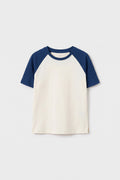 Ekru-Parlament Standart Fit Reglan Kollu Kız Çocuk T-Shirt - 75180