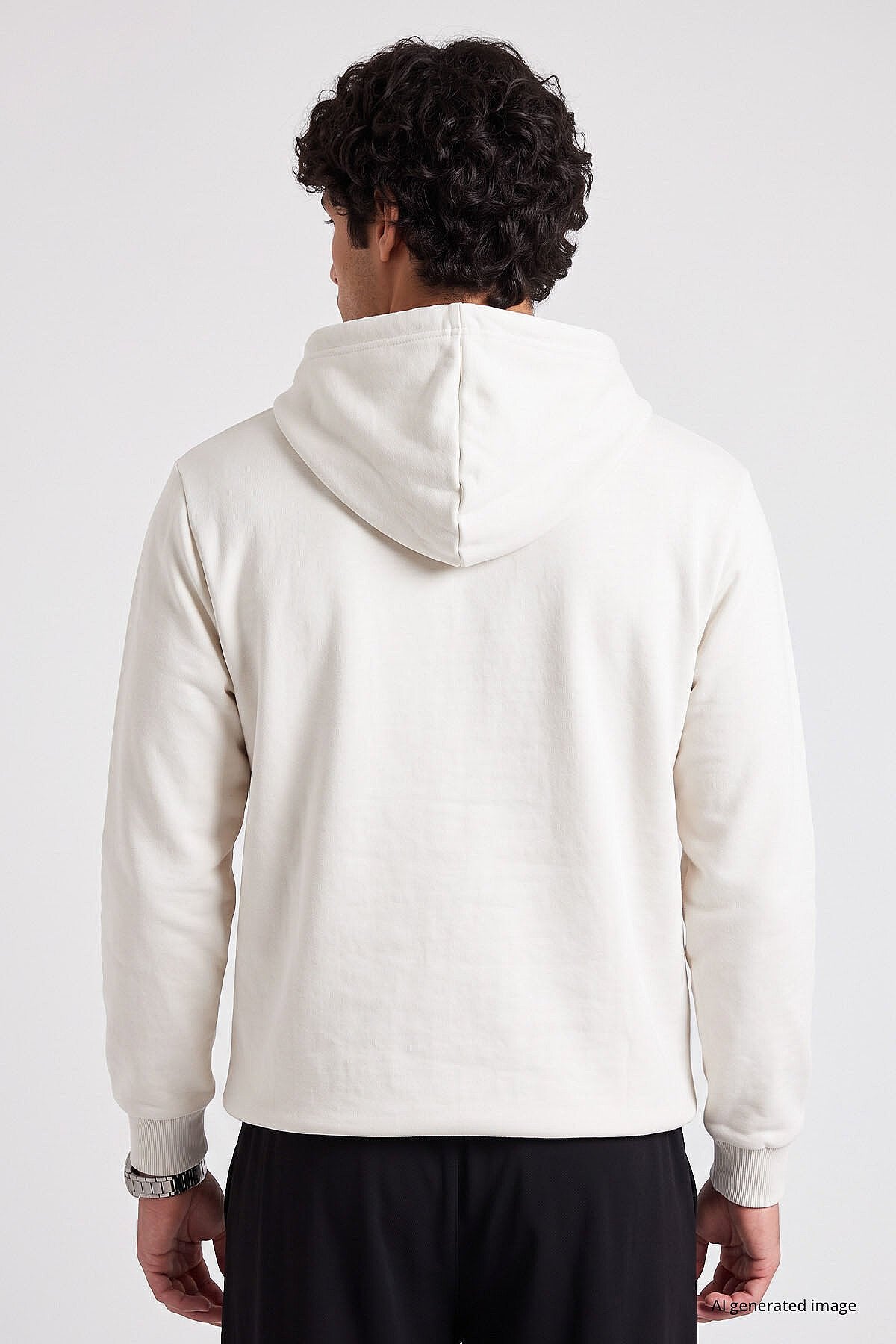Ekru Standart Kalıp Basic Erkek Sweatshirt - 88513