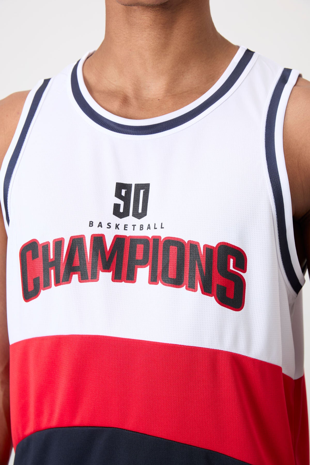 Lacivert Nefes Alan Dokulu İnce Esnek Standart Fit Erkek Basketbol Atlet - 88395