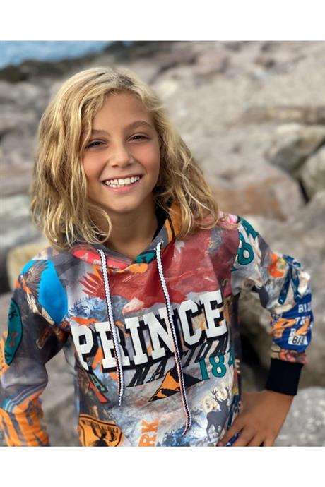 Erkek Çocuk Prince Model Sweatshirt SİYAH 6-8 Yaş