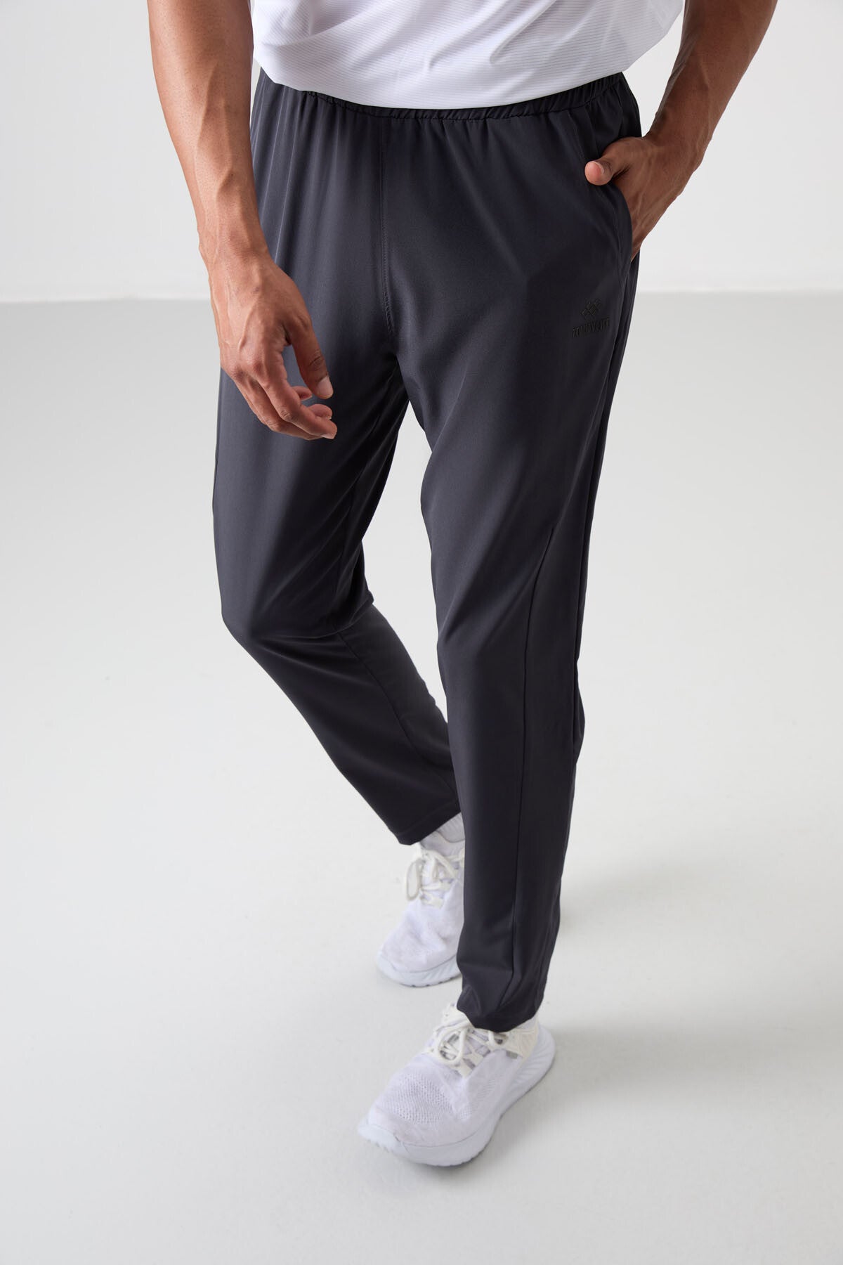 Antrasit İnce Yumuşak Comfort Fit Erkek Eşofman Alt - 82119