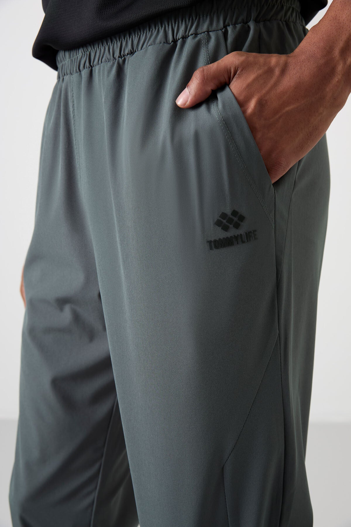 Haki İnce Yumuşak Comfort Fit Erkek Eşofman Alt - 82119