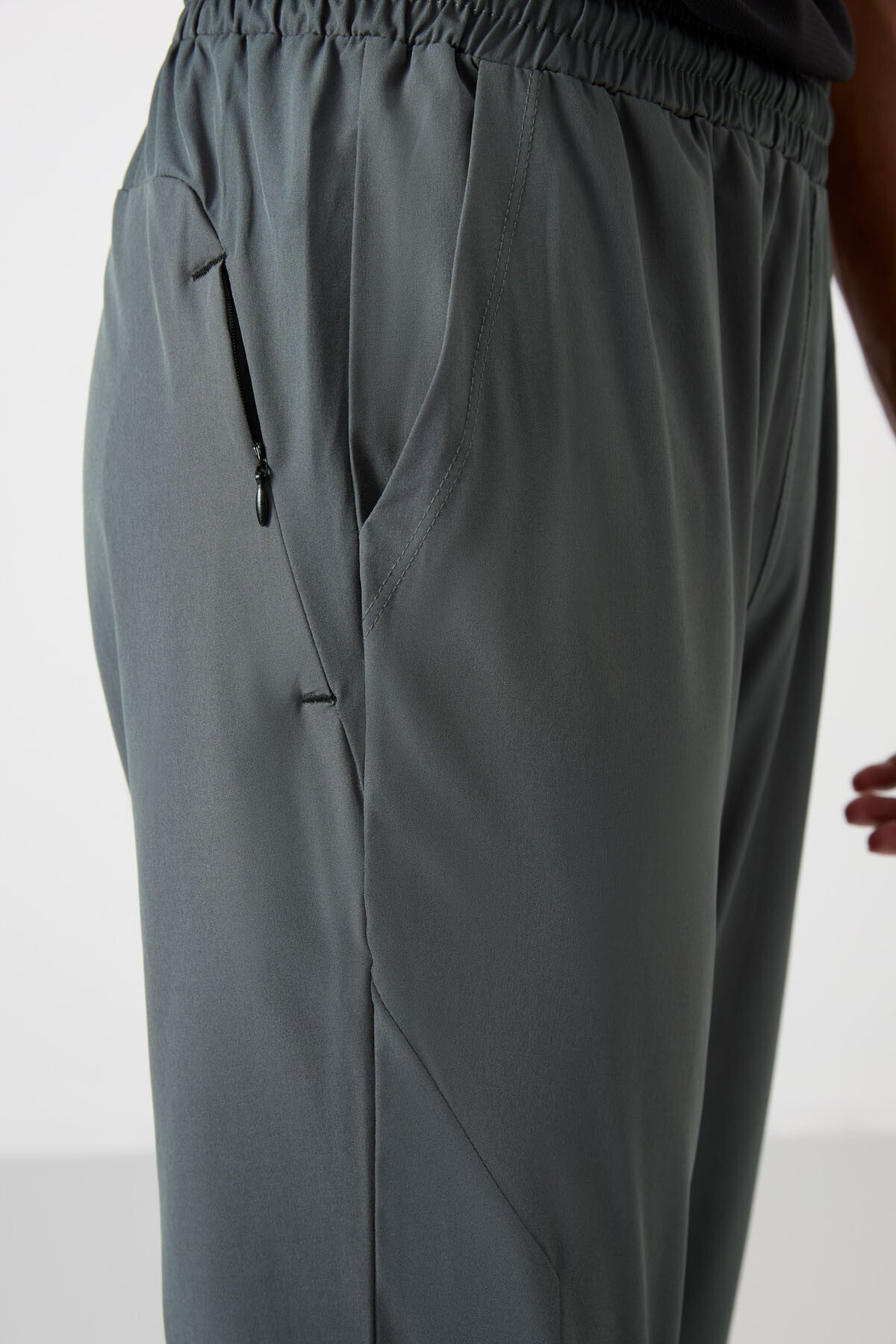 Haki İnce Yumuşak Comfort Fit Erkek Eşofman Alt - 82119