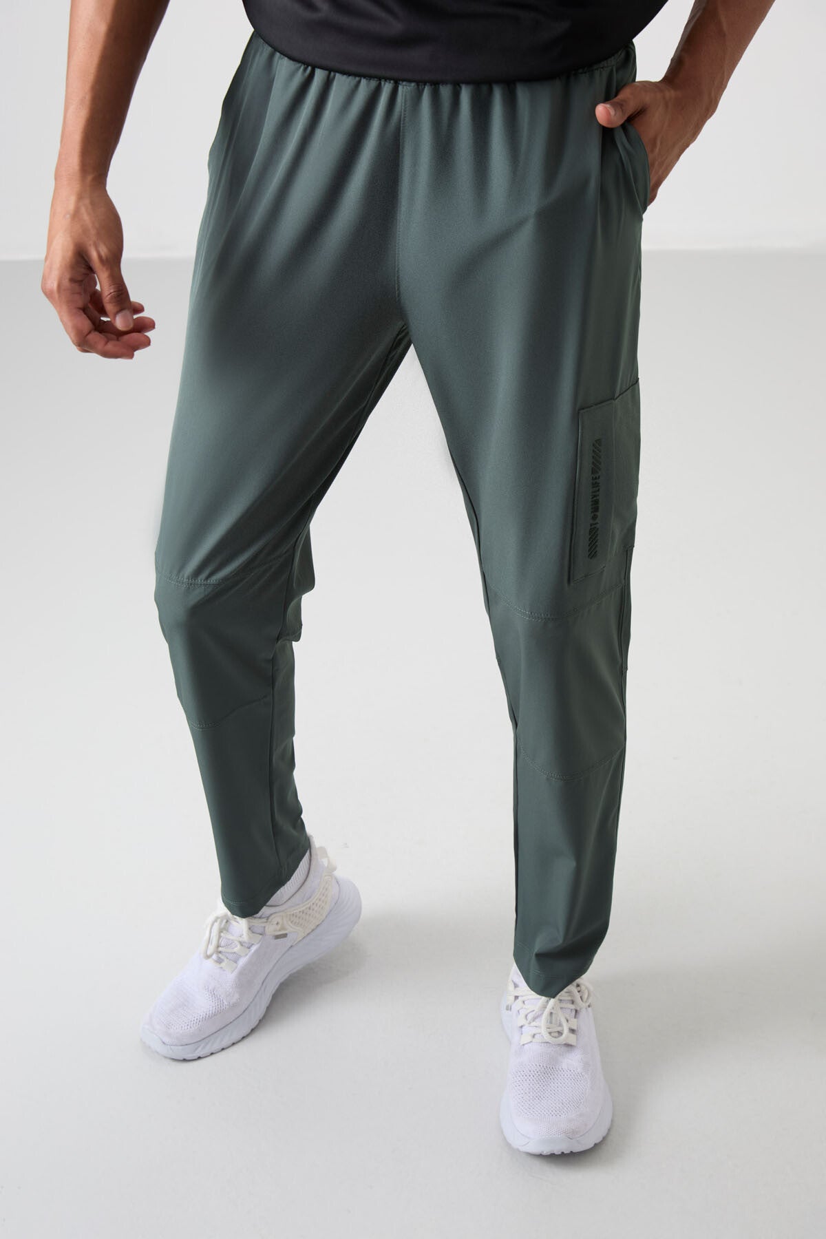 Haki İnce Yumuşak Comfort Fit Erkek Eşofman Alt - 82120