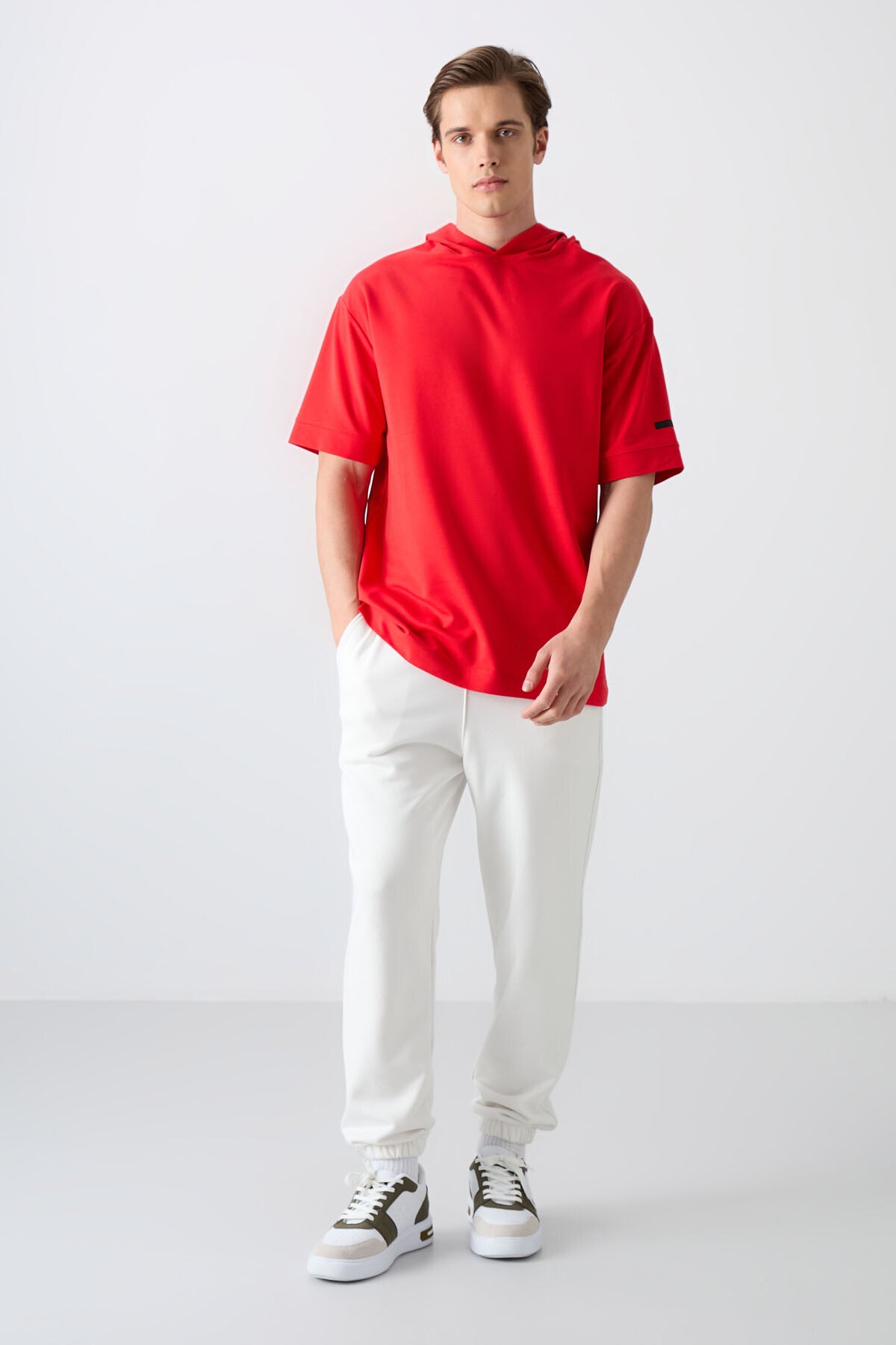 Fiesta Pamuklu Kalın Yumuşak Dokulu Oversize Fit Basic Erkek T-Shirt - 88352