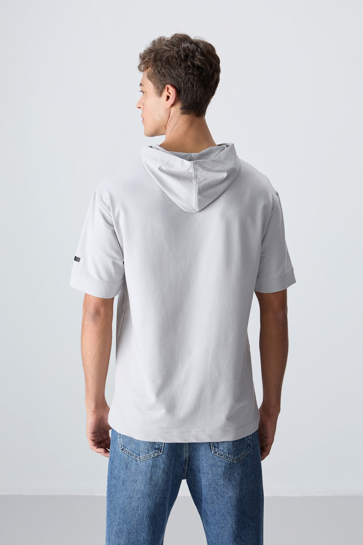 Taş Pamuklu Kalın Yumuşak Dokulu Oversize Fit Basic Erkek T-Shirt - 88352
