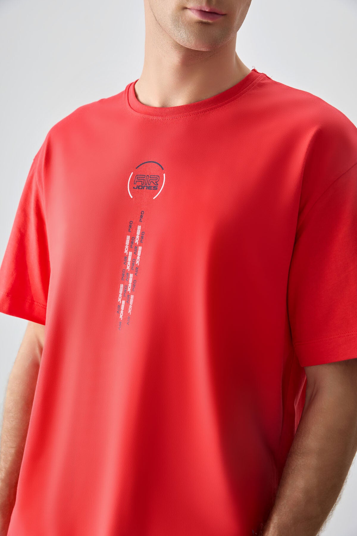 Fiesta %100 Pamuk Kalın Yumuşak Dokulu Oversize Fit Baskılı Erkek T-Shirt - 88355