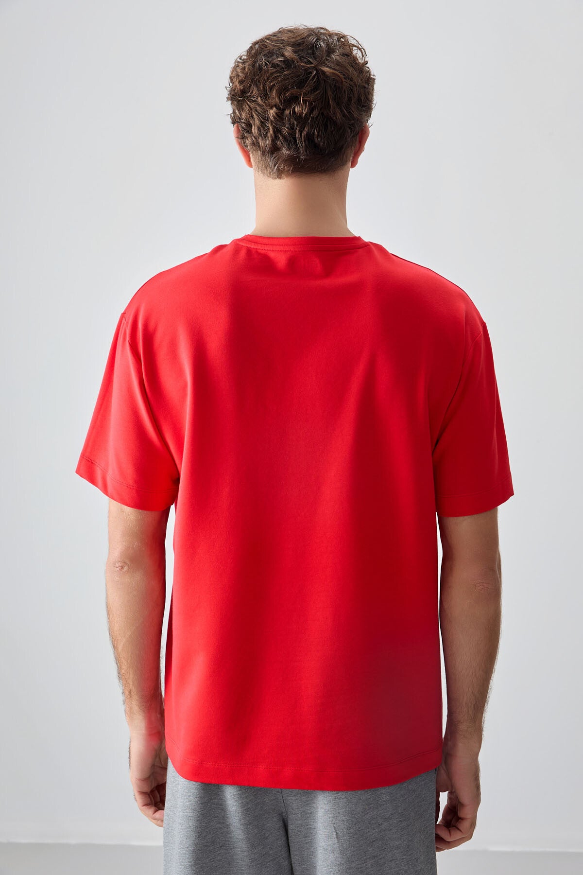Fiesta Pamuklu Kalın Yumuşak Dokulu Oversize Fit Baskılı Erkek T-Shirt - 88375