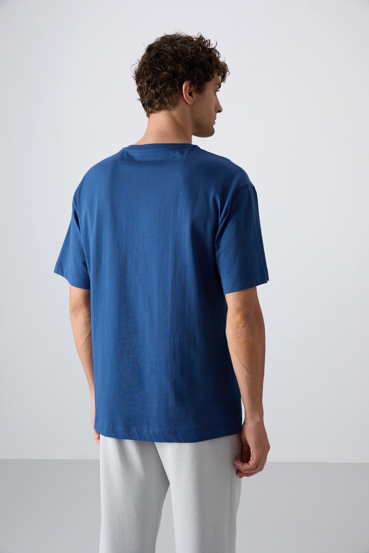 Parlament %100 Pamuk Kalın Yumuşak Dokulu Oversize Fit Baskılı Erkek T-Shirt - 88359