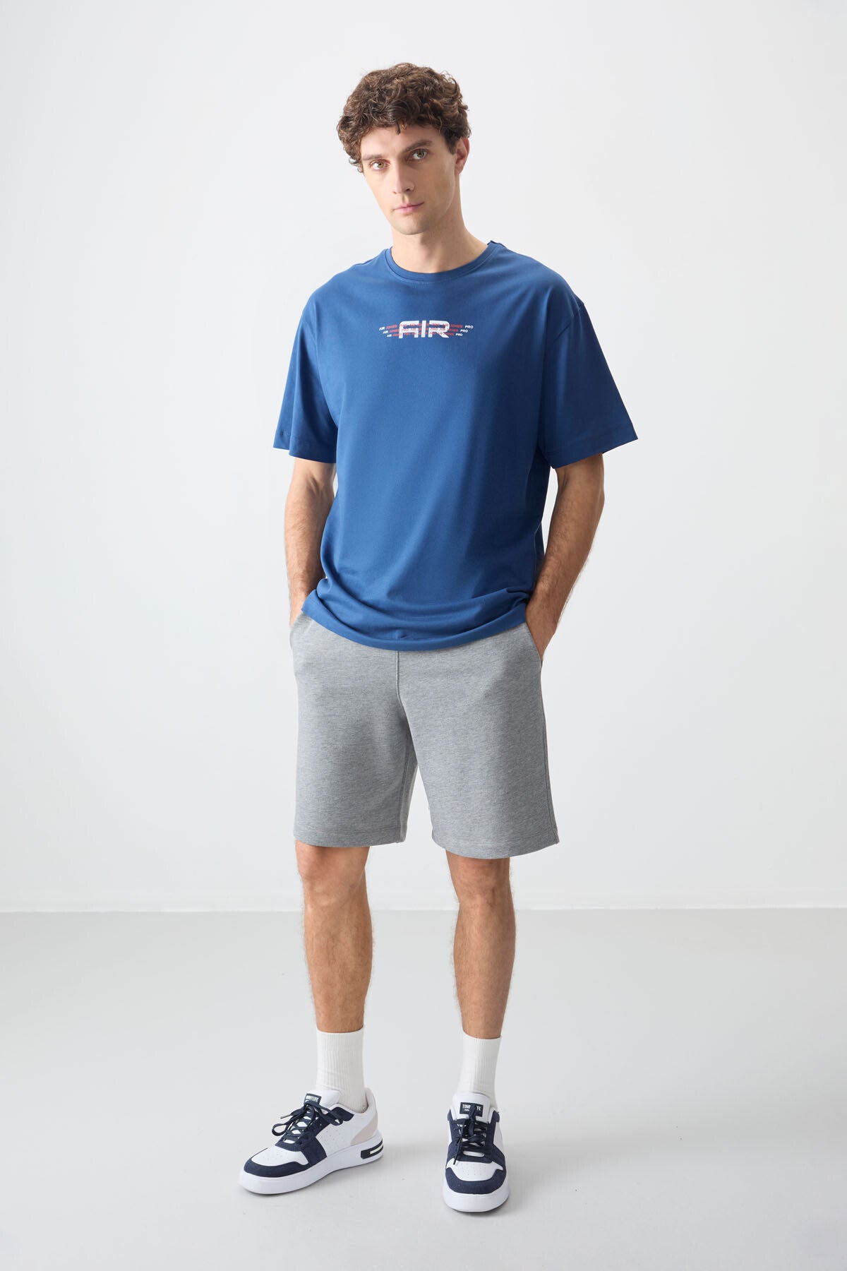 Parlament %100 Pamuk Kalın Yumuşak Dokulu Oversize Fit Baskılı Erkek T-Shirt - 88356