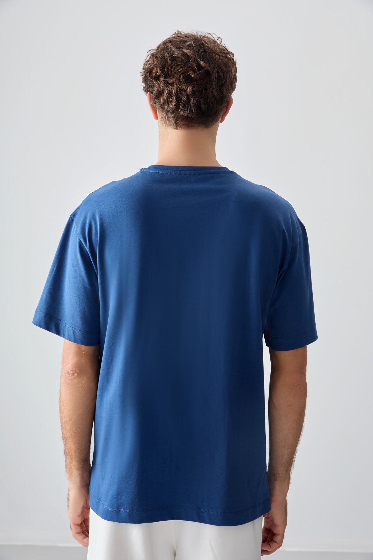 Parlament %100 Pamuk Kalın Yumuşak Dokulu Oversize Fit Baskılı Erkek T-Shirt - 88358