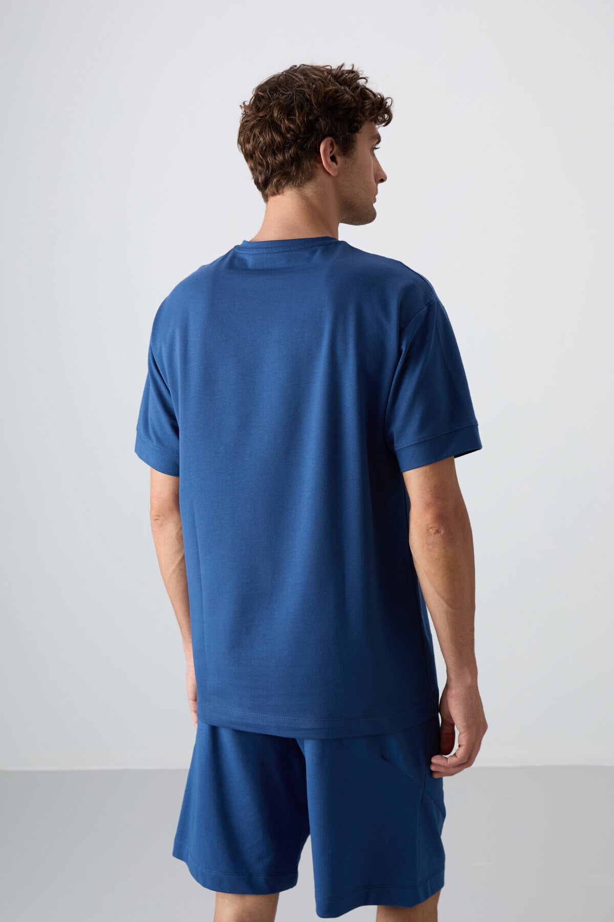 Parlament Pamuklu Kalın Yumuşak Dokulu Oversize Fit Baskılı Erkek T-Shirt - 88342
