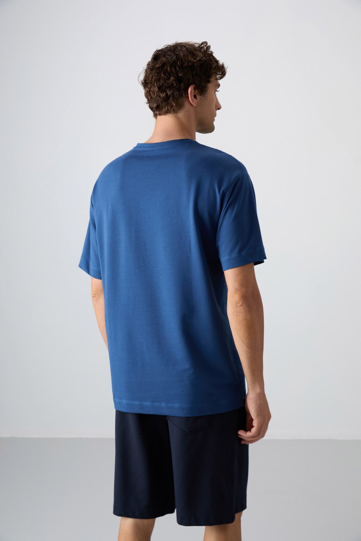 Parlament Pamuklu Kalın Yumuşak Dokulu Oversize Fit Baskılı Erkek T-Shirt - 88343
