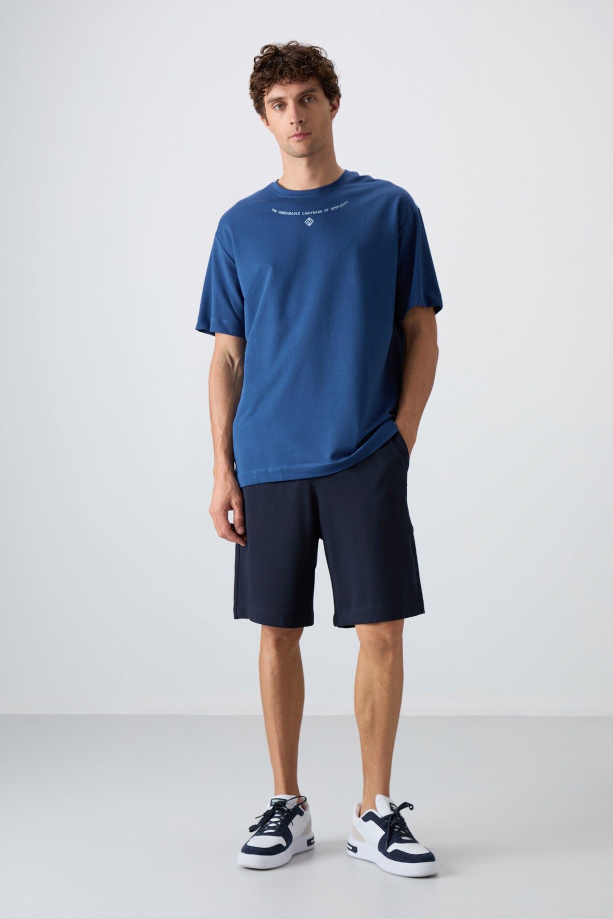 Parlament Pamuklu Kalın Yumuşak Dokulu Oversize Fit Baskılı Erkek T-Shirt - 88343