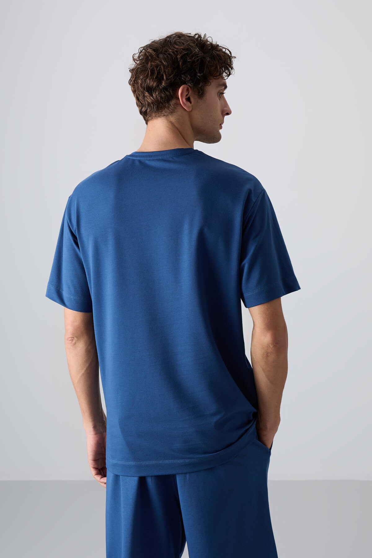 Parlament Pamuklu Kalın Yumuşak Dokulu Oversize Fit Baskılı Erkek T-Shirt - 88344
