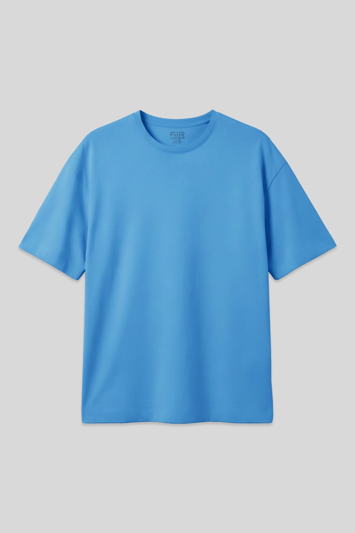 Petrol Mavi %100 Pamuk Kalın Yumuşak Dokulu Oversize Fit Basic Erkek T-Shirt - 88353
