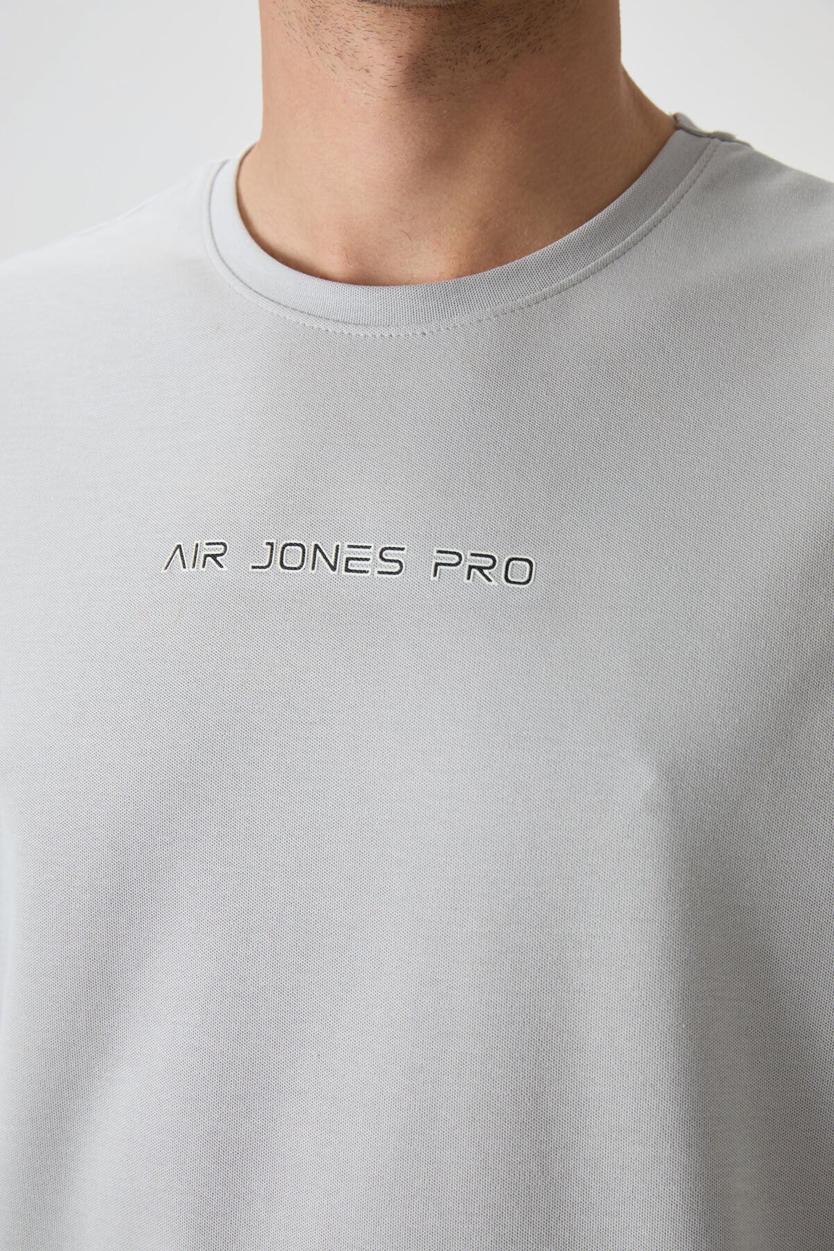 Taş Pamuklu Kalın Yüzeyi Dokulu Oversize Fit  Baskılı Erkek T-Shirt - 88364