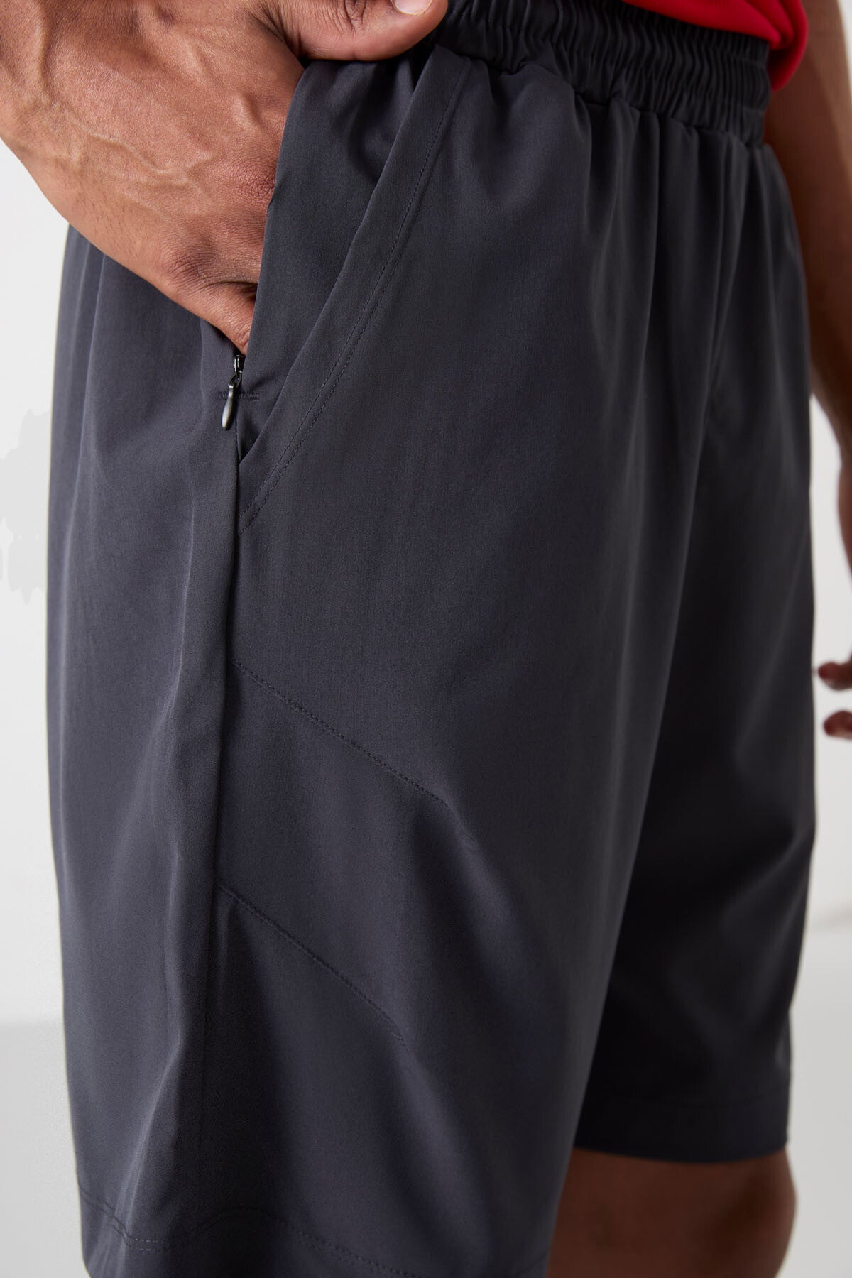 Antrasıt Kalın Yumuşak Comfort Fit Erkek Şort - 81268