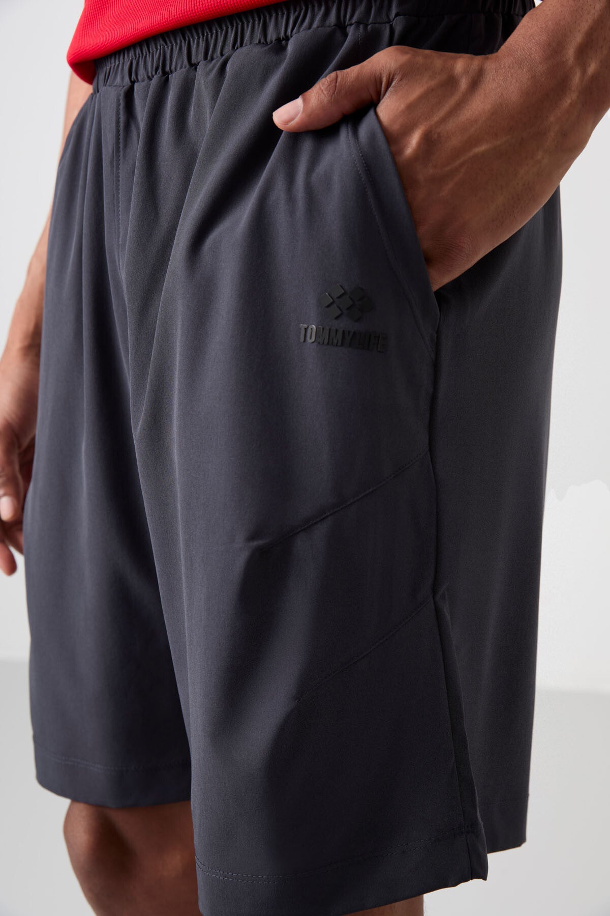 Antrasıt Kalın Yumuşak Comfort Fit Erkek Şort - 81268