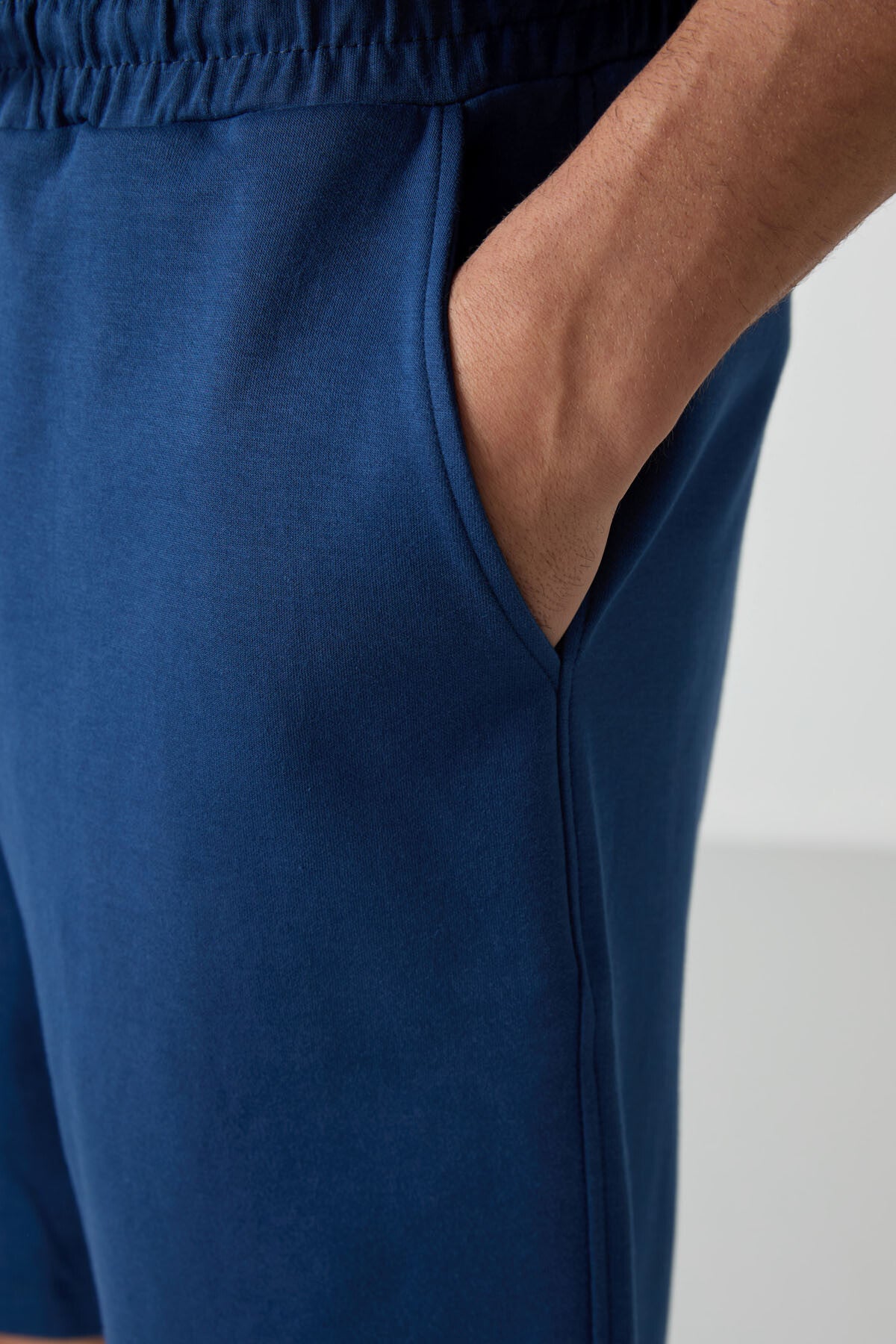 Parlament Pamuklu Kalın Yumuşak Dokulu Oversize Fit Basic Erkek Şort Takım - 85249