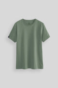Light Green Men's Basic Short Sleeve Standard Fit Crew Neck T-shirt - 87911