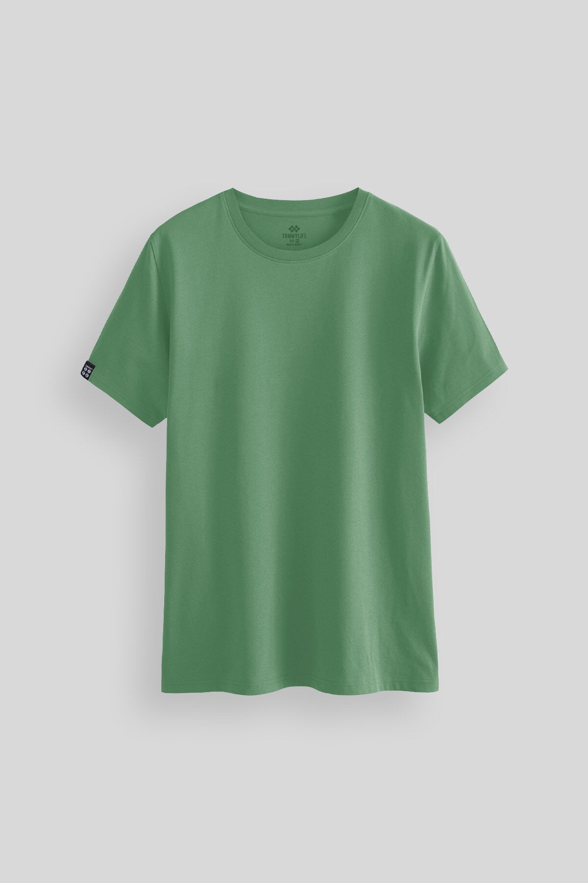Pastel Yeşil Erkek Basic Kısa Kol Standart Kalıp O Yaka T-shirt - 87911