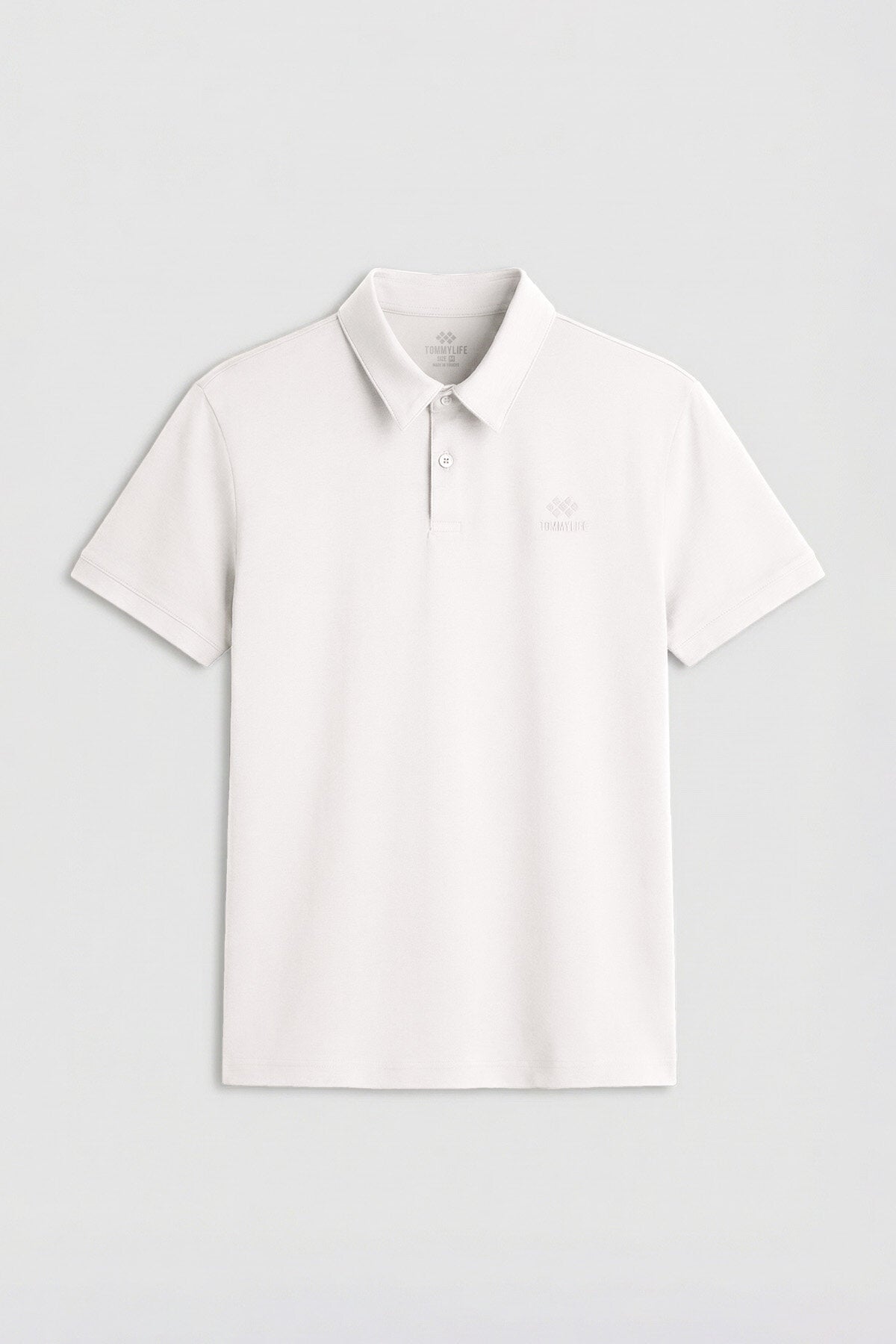 Ekru Standart Kalıp Basic Polo Yaka Erkek T-Shirt - 87748