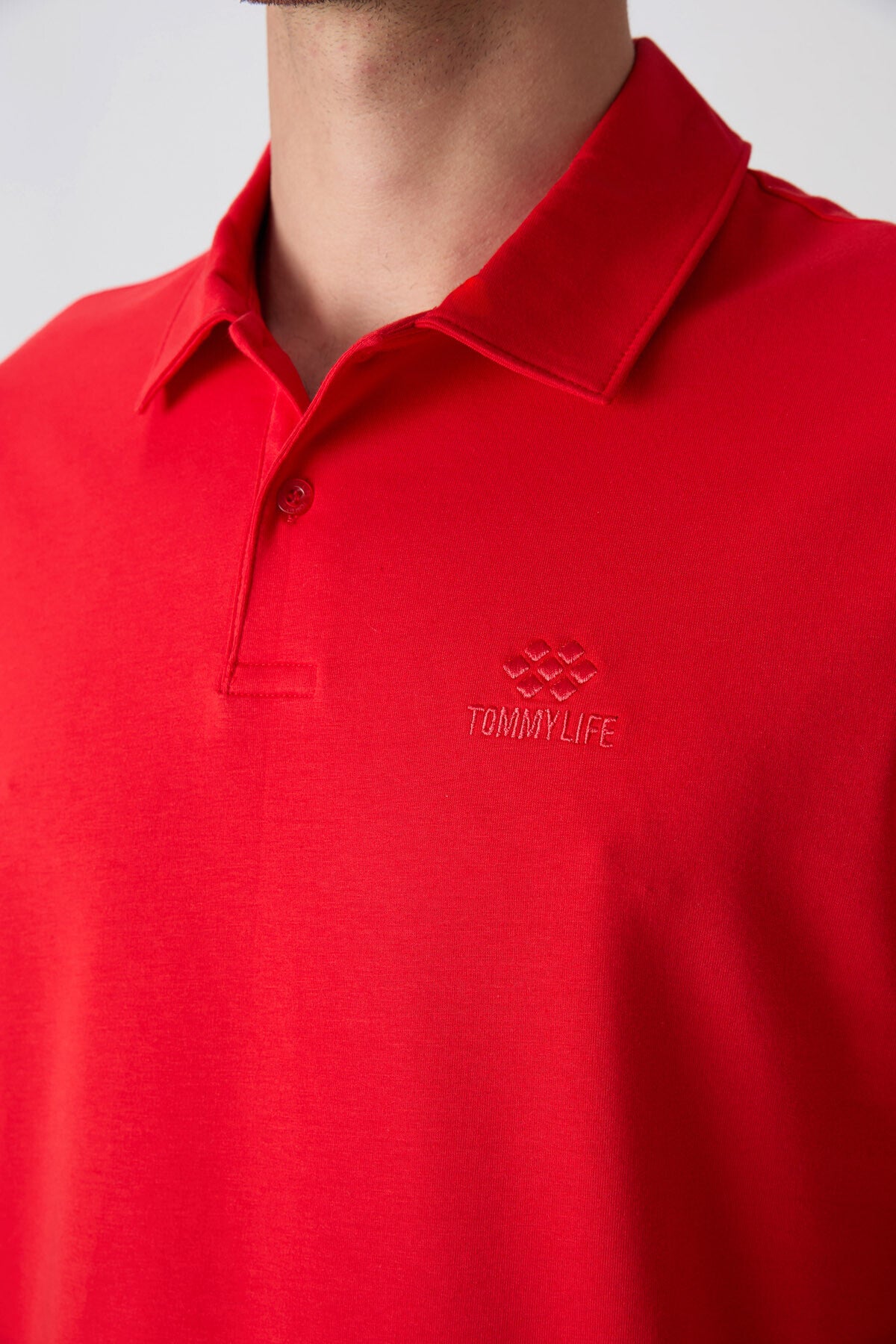 Fiesta Pamuklu Kalın Yumuşak Dokulu Standart Fit Basic Polo Yaka Erkek T-Shirt - 88348