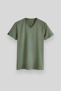 Açık Yeşil Basic Kısa Kol Standart Kalıp V Yaka Erkek T-Shirt - 87912