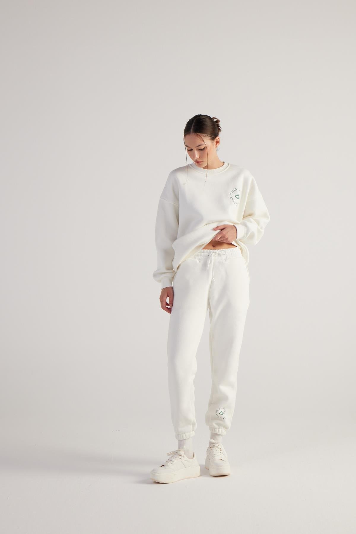 Fine Eşofman Altı Ekru