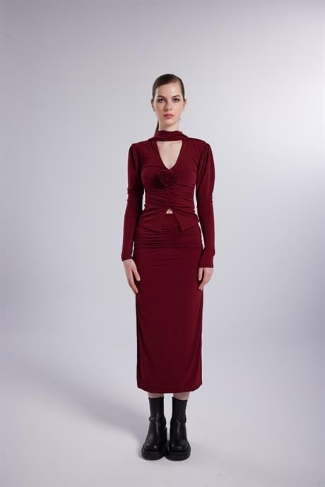 Serre Bluz Bordo