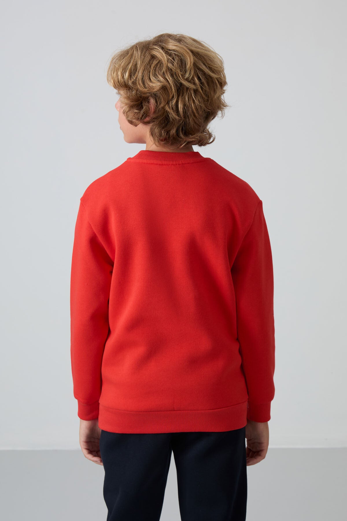 Fiesta Pamuklu Kalın İçi Tüylü Yumuşak Dokulu Standart Fit Baskılı Erkek Çocuk Sweatshirt - 11216