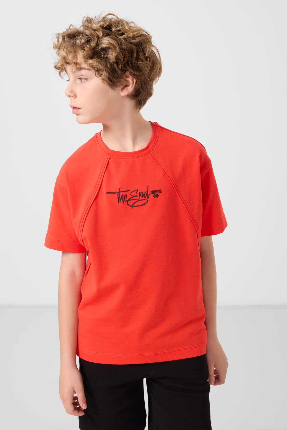 Fiesta Pamuklu Yumuşak Dokulu Oversize Baskılı Erkek Çocuk T-Shirt - 11285