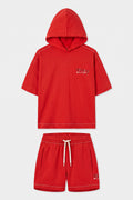 Fiesta Hooded Stitch Detail Girls' Shorts Set - 75185