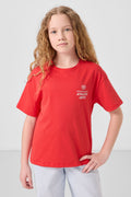 Fiesta Pamuklu O Yaka Oversize Fit Baskılı Kız Çocuk T-Shirt - 75178