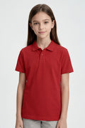 Fiesta Polo Yaka Standart Fit Basic Unisex Çocuk T-Shirt - 11330