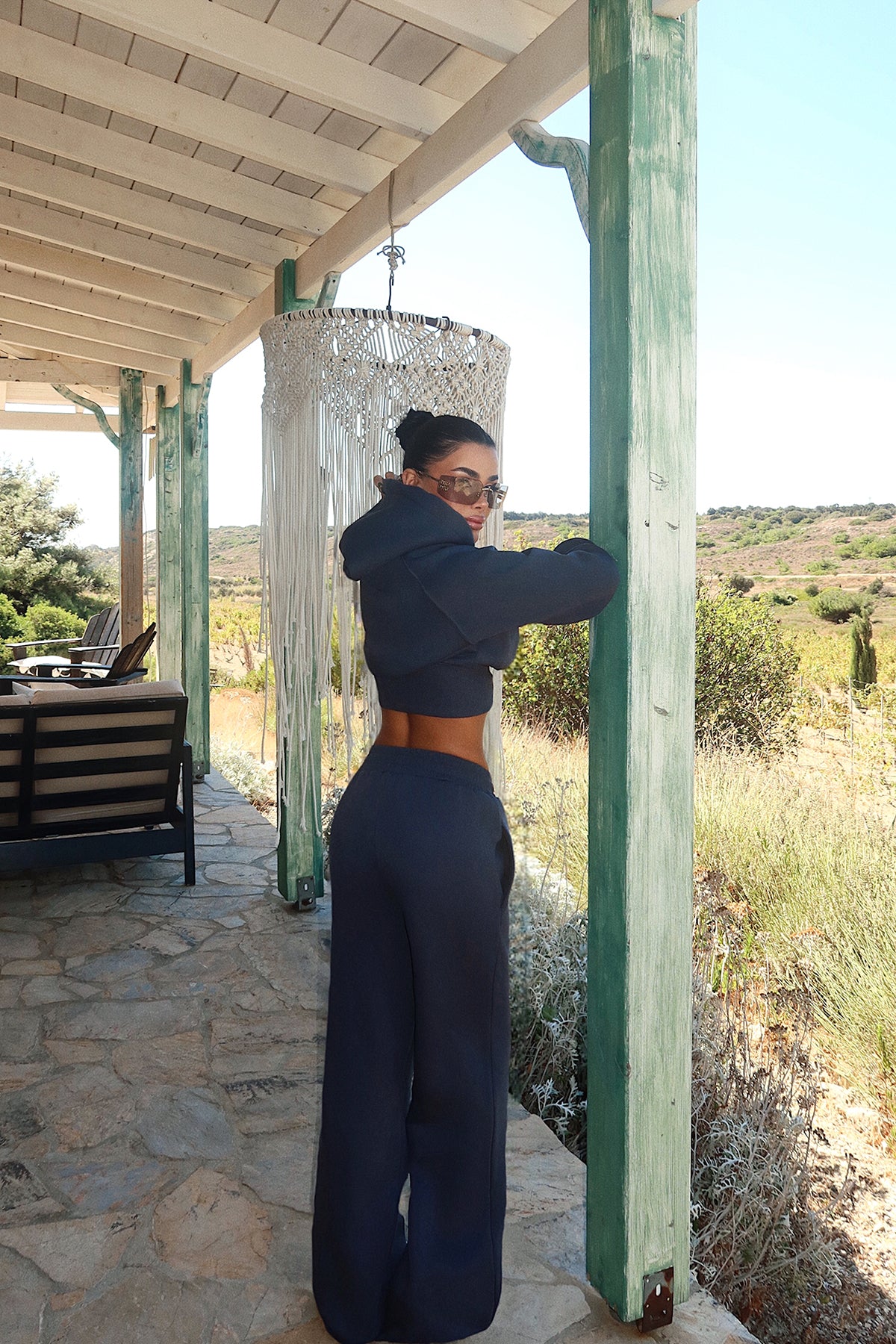 Füme Scarf Kapşonlu Eşofman Takım ATE-3704