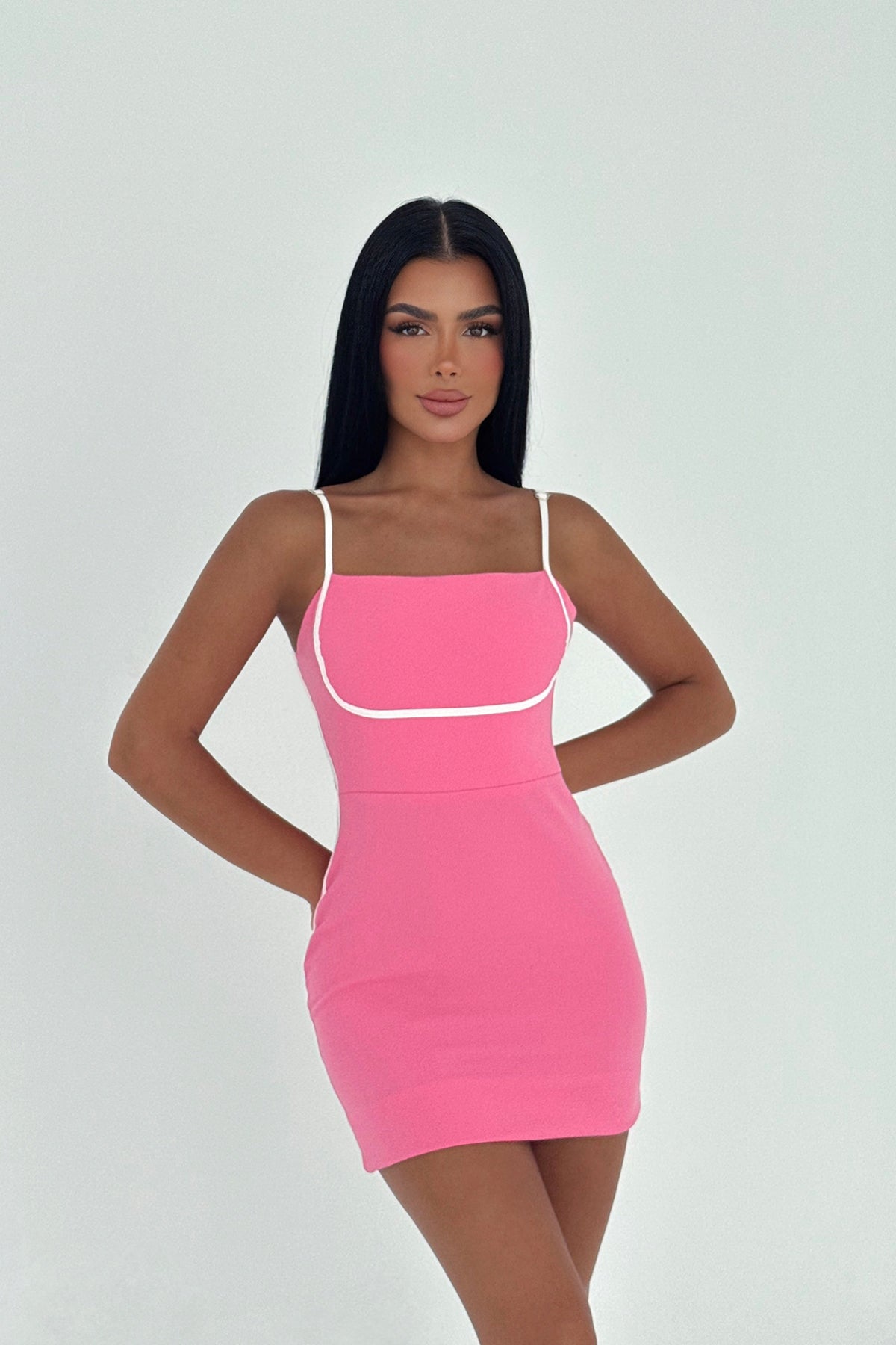 Fuşya Orelia Mini Elbise ATE-3439
