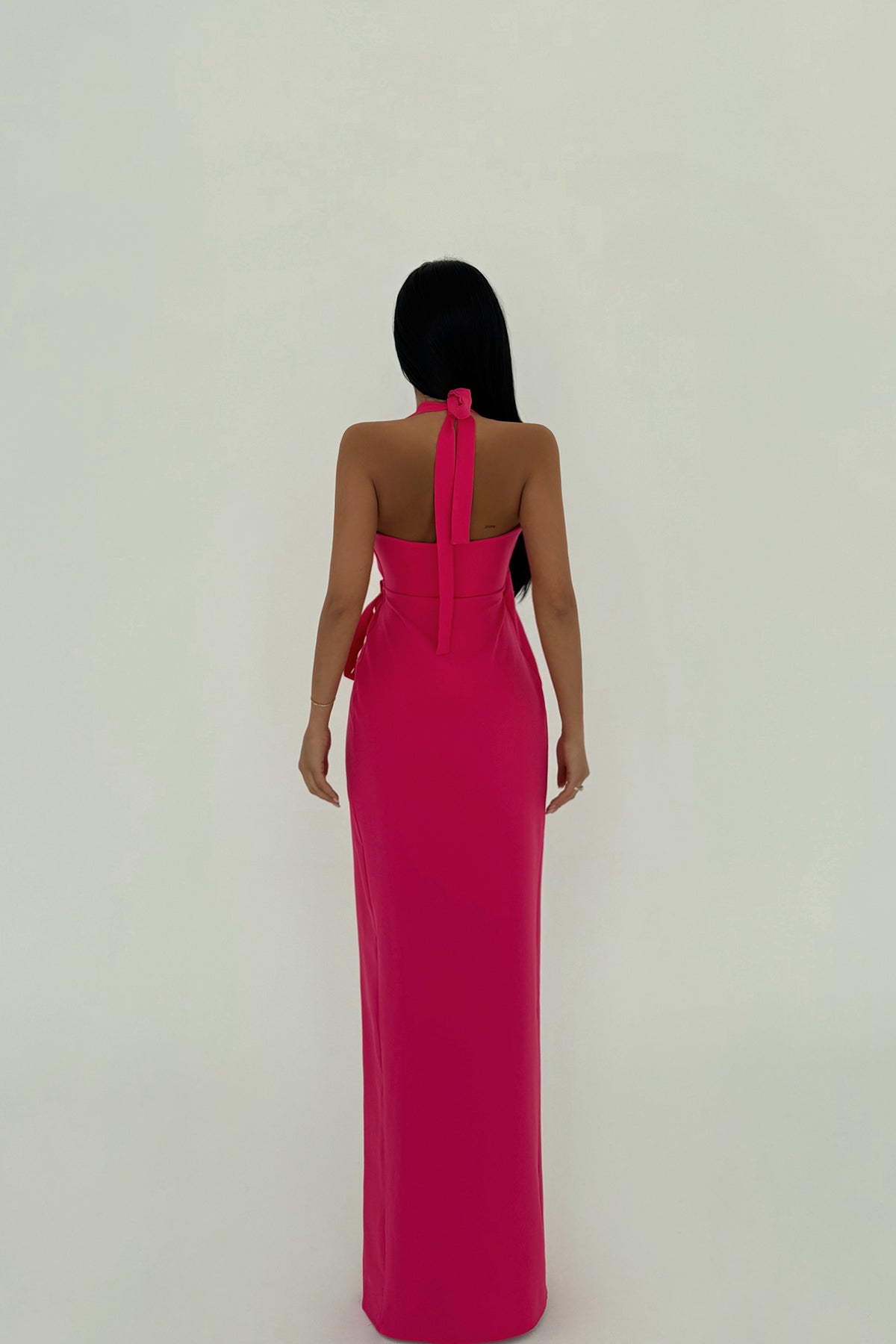 Fuşya Adria Uzun Elbise ATE-2606