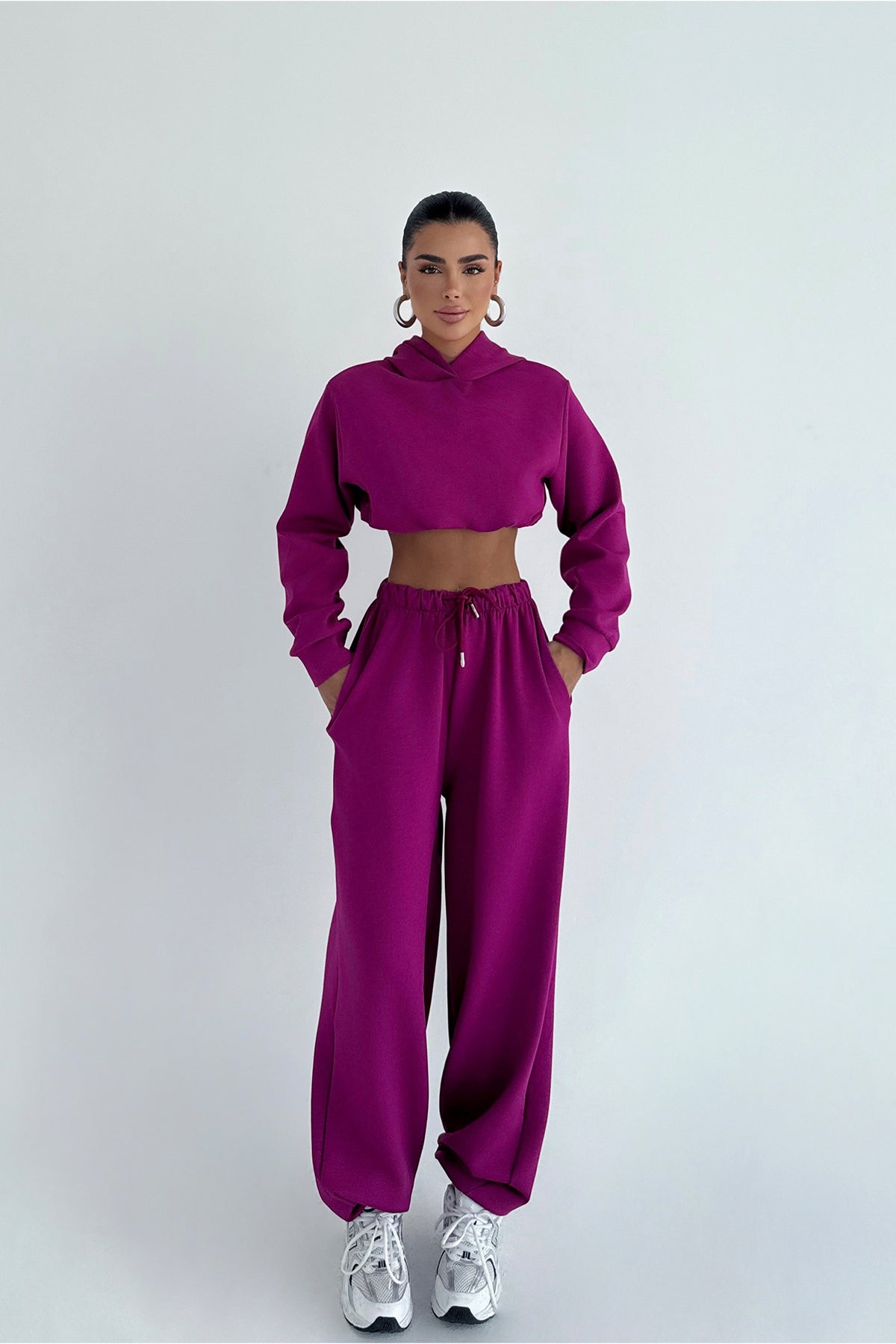 Fuşya Farhi Bağlamalı Eşofman Takımı ATE-2331