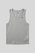 Grey Melange Standard Fit Basic Athletic Sleeveless Men's Tank Top - 88503