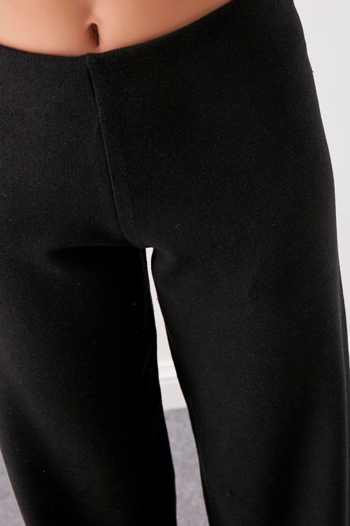 Geniş Paça Örme Pantolon