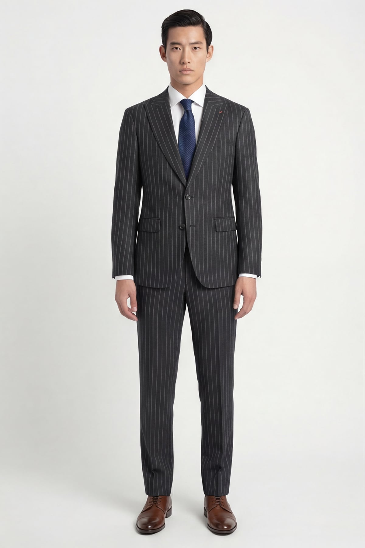 Giotelli Erkek Antrasit Dar Kesim Slim Fit Viskon Dokuma Normal Bel 6 Drop Klasik Takım Elbise