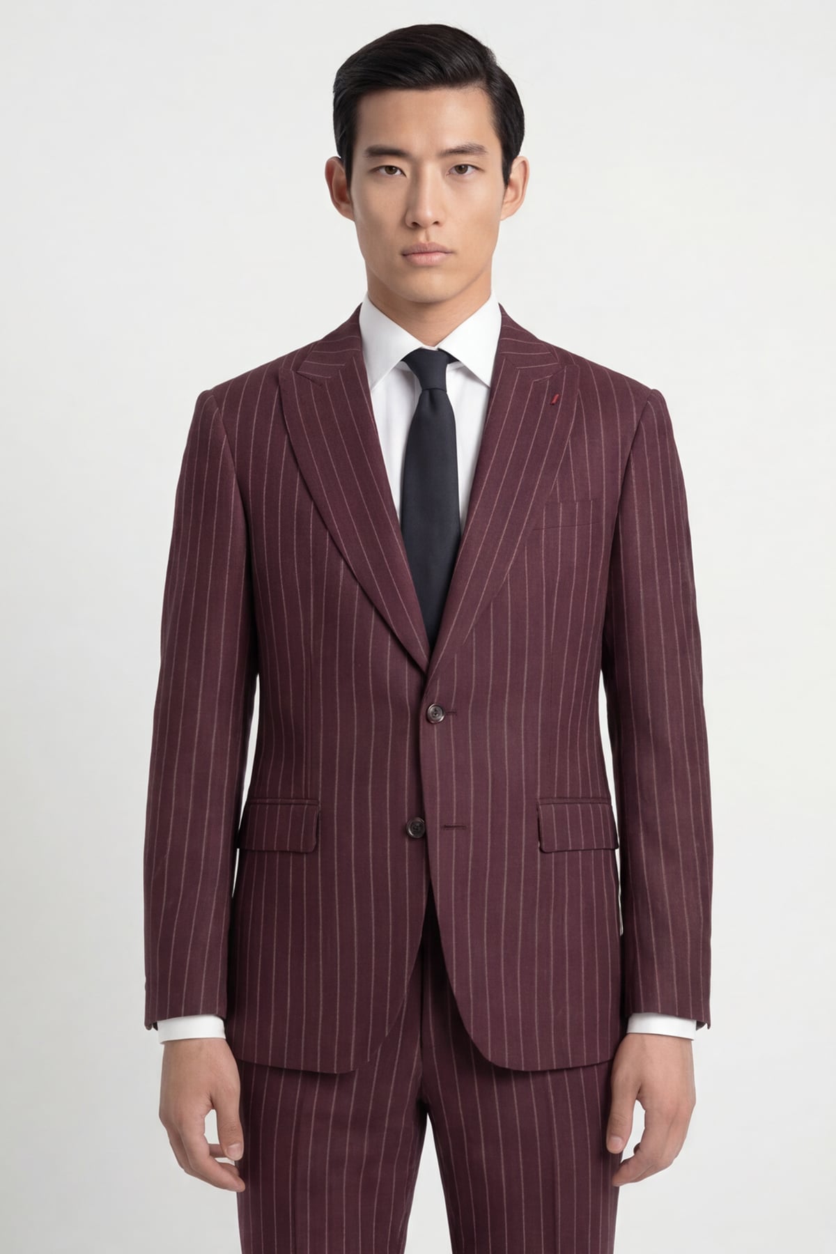 Giotelli Erkek Bordo Dar Kesim Slim Fit Viskon Dokuma Normal Bel 6 Drop Klasik Takım Elbise