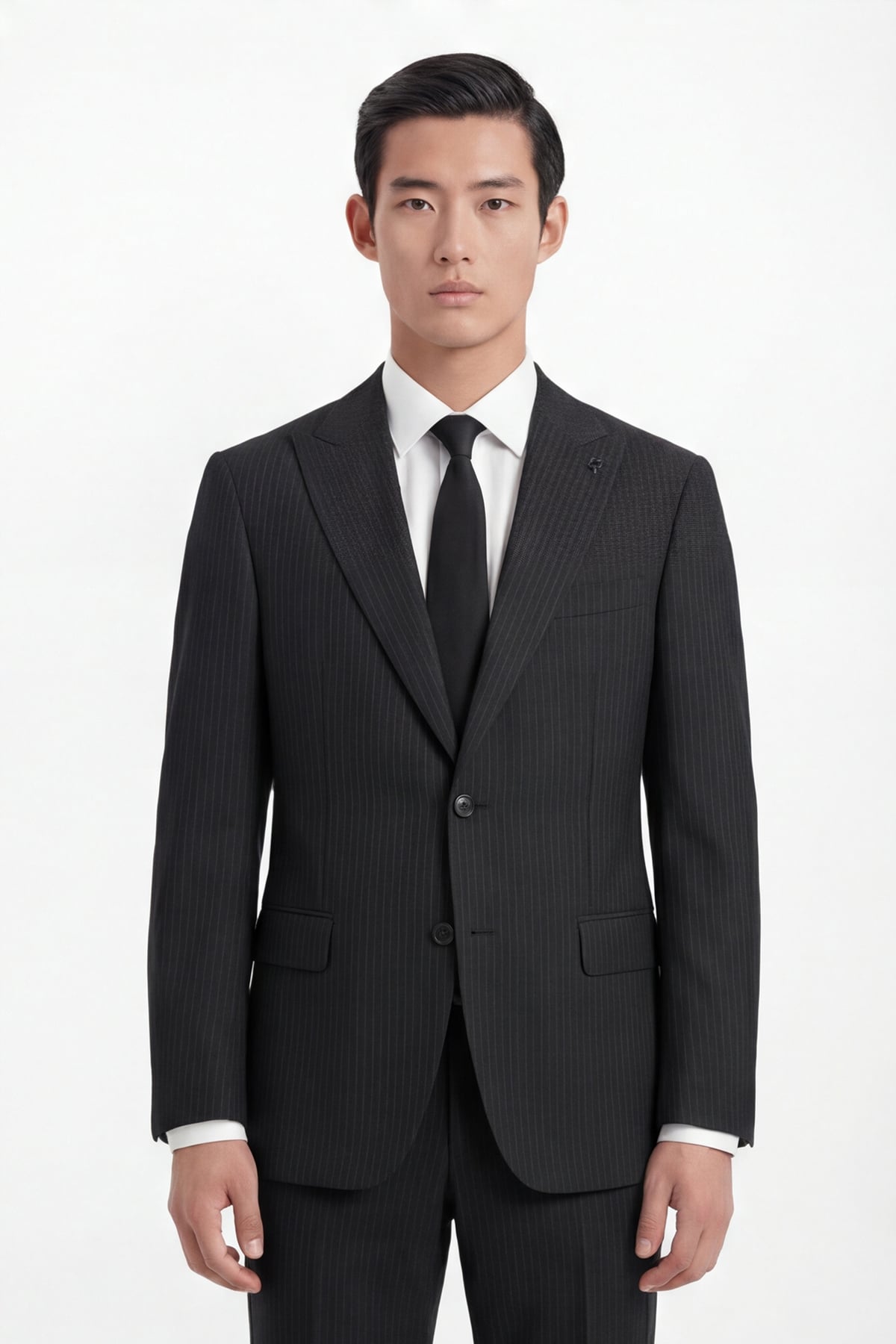 Giotelli Erkek Siyah Dar Kesim Slim Fit Yünlü Dokuma Normal Bel 4 Drop Takım Elbise